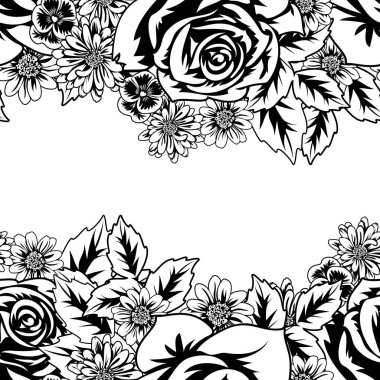 Kusursuz monokrom deseni 