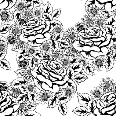 Kusursuz monokrom deseni