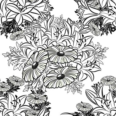 Kusursuz monokrom deseni 