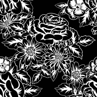 Kusursuz monokrom deseni