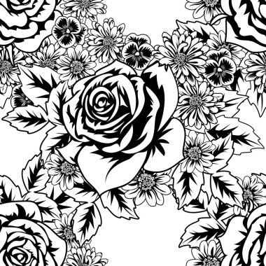 Kusursuz monokrom deseni