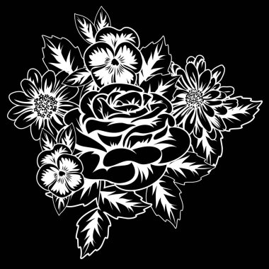 çiçekler tek renkli buket