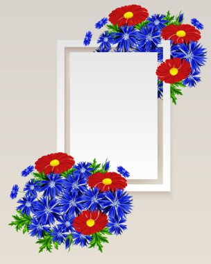 vektör çerçeve çiçek