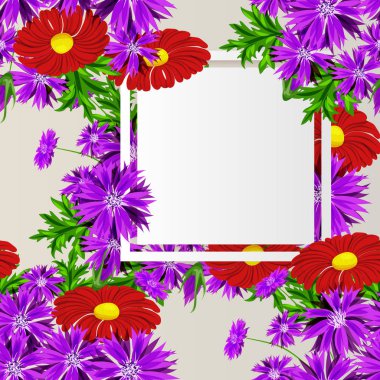 vektör çerçeve çiçek