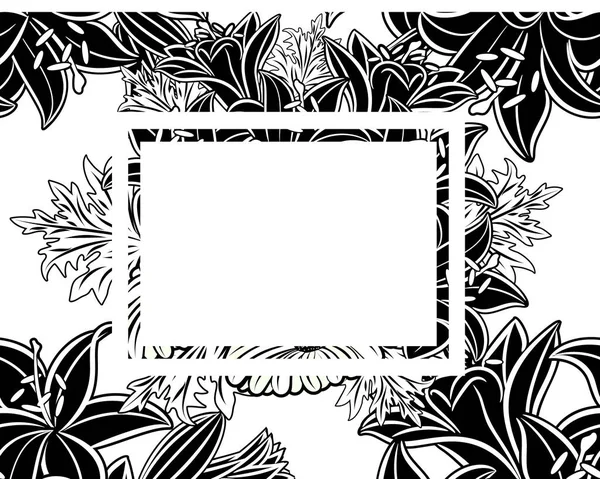 Frame with flowers — Stock Vector