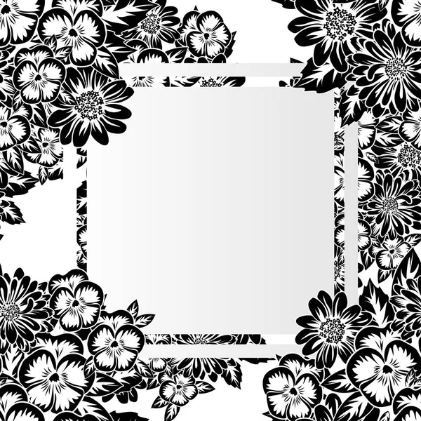 Frame with flowers — Stock Vector