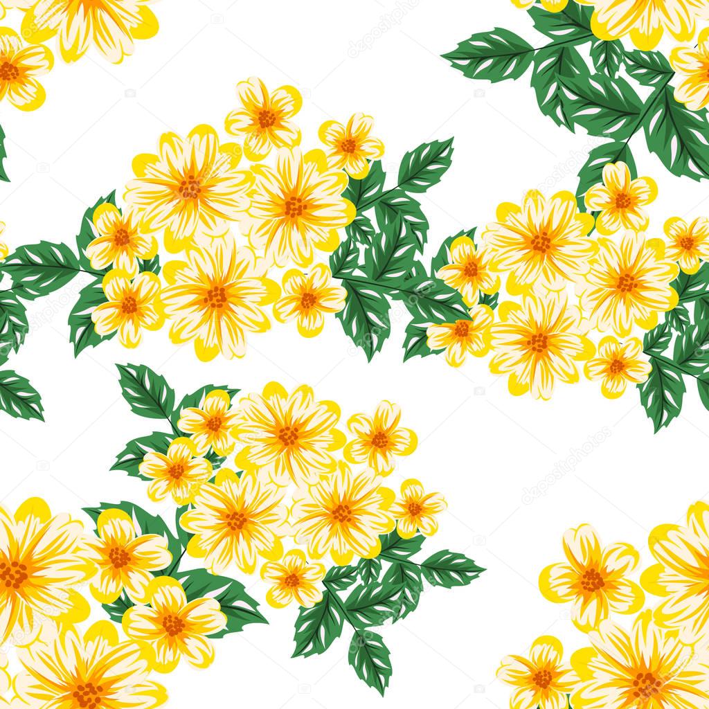 vector seamless flower pattern 