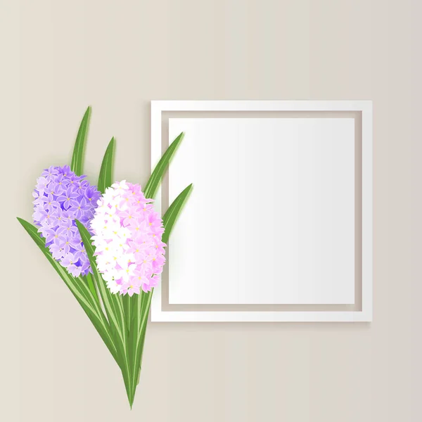 Vector frame met bloemen — Stockvector