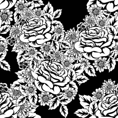 Kusursuz monokrom deseni