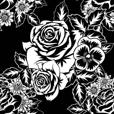 Kusursuz monokrom deseni