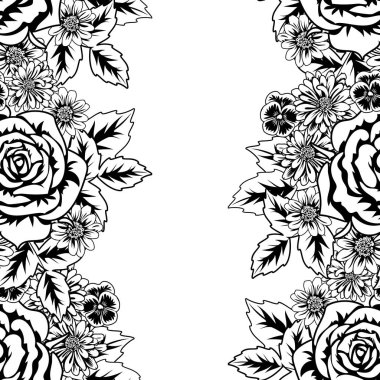 Kusursuz monokrom deseni