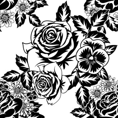 Kusursuz monokrom deseni 