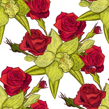 vektör sorunsuz çiçek deseni