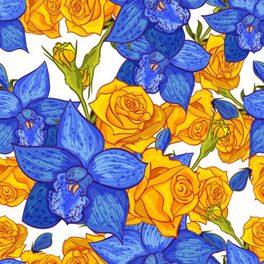 vektör sorunsuz çiçek deseni