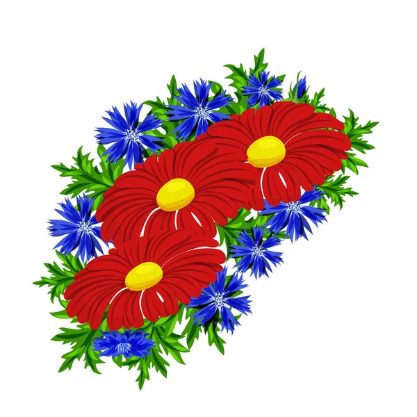 Vector ramo de flores — Vector de stock