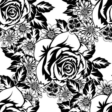 Kusursuz monokrom deseni