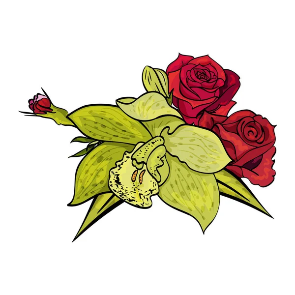 Vector ramo de flores — Vector de stock