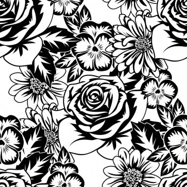 Kusursuz monokrom deseni 