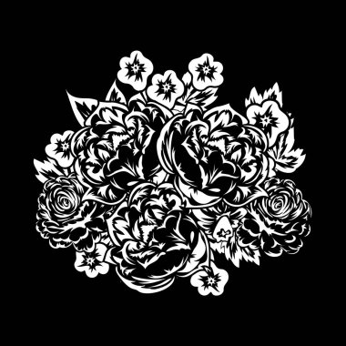 çiçekler tek renkli buket 