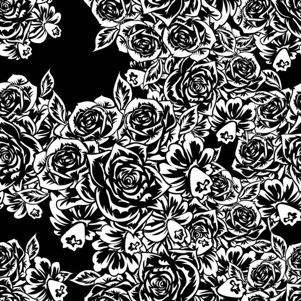 Ramo de flores monocromo — Archivo Imágenes Vectoriales