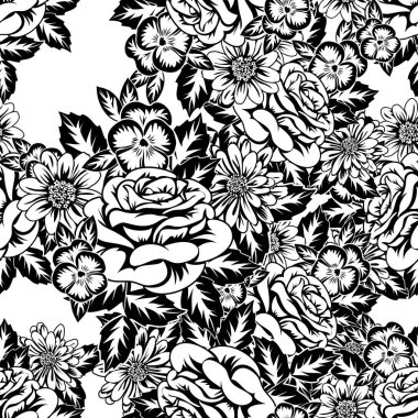 Kusursuz monokrom deseni 