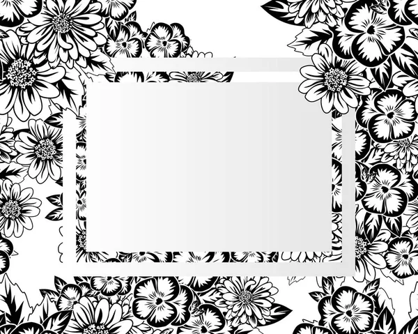 Frame with flowers — Stock Vector