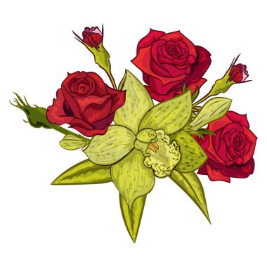 vektör buket çiçek