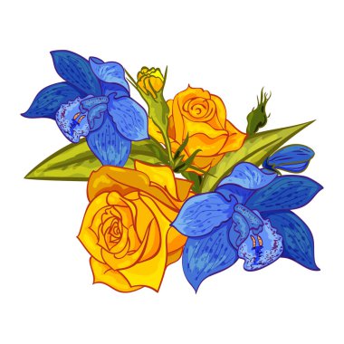 vektör buket çiçek