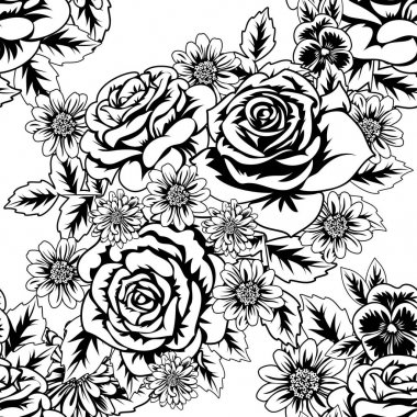 Kusursuz monokrom deseni