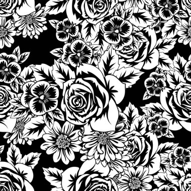 Kusursuz monokrom deseni