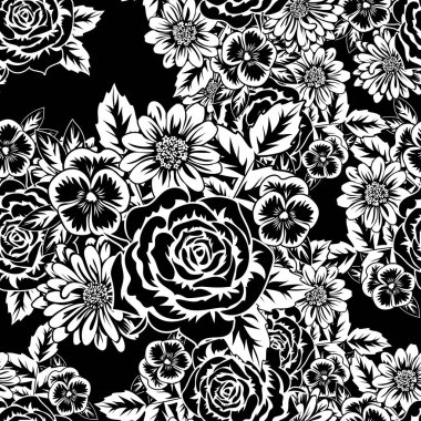 Kusursuz monokrom deseni