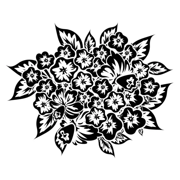 Bouquet di fiori monocromatici — Vettoriale Stock