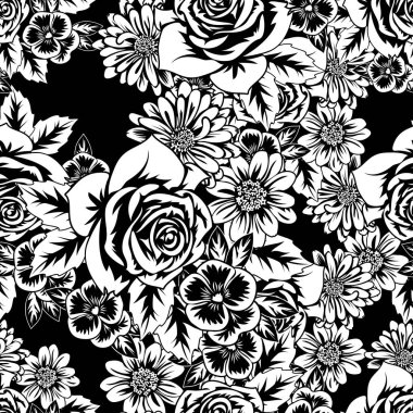 Kusursuz monokrom deseni 