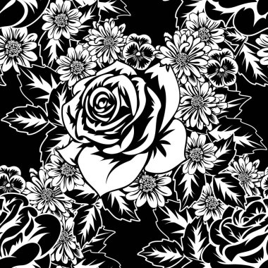 Kusursuz monokrom deseni