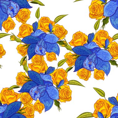 vektör sorunsuz çiçek deseni 