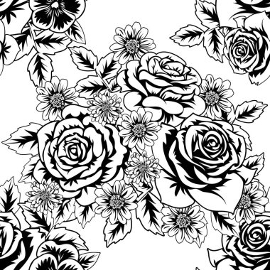 Kusursuz monokrom deseni