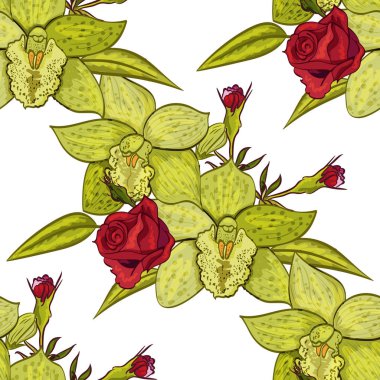 vektör sorunsuz çiçek deseni