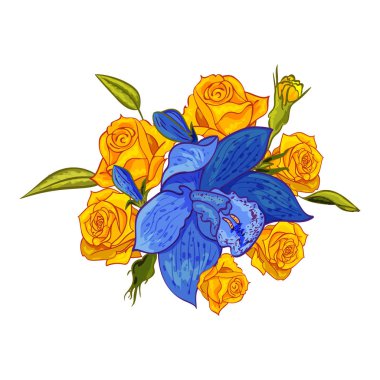 vektör buket çiçek