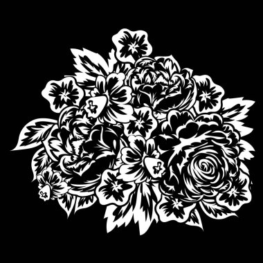 çiçekler tek renkli buket