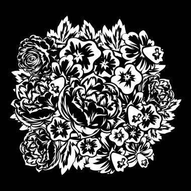 çiçekler tek renkli buket