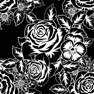 Kusursuz monokrom deseni 