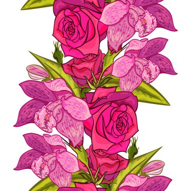 vektör sorunsuz çiçek deseni