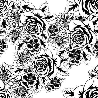 Kusursuz monokrom deseni 