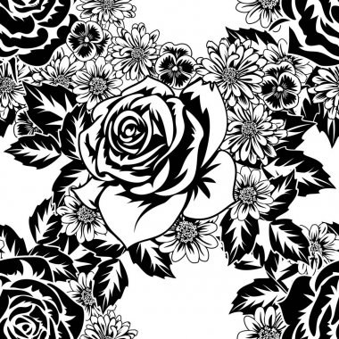 Kusursuz monokrom deseni 