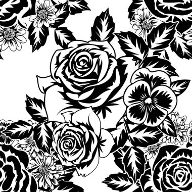 Kusursuz monokrom deseni 