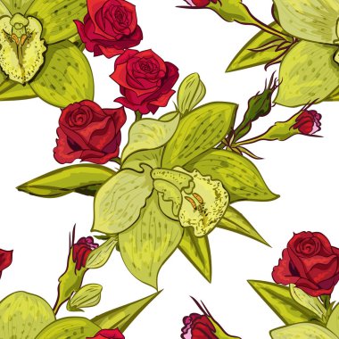 vektör sorunsuz çiçek deseni