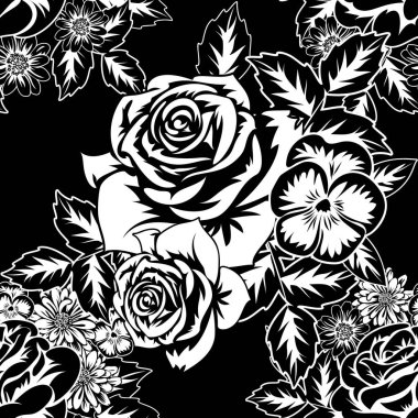 Kusursuz monokrom deseni