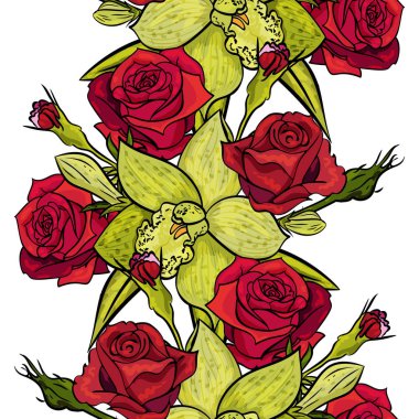 vektör sorunsuz çiçek deseni