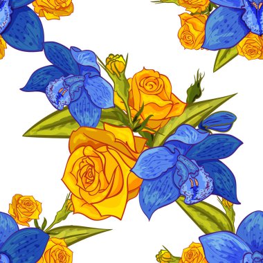 vektör sorunsuz çiçek deseni