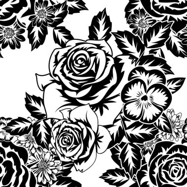 Kusursuz monokrom deseni 